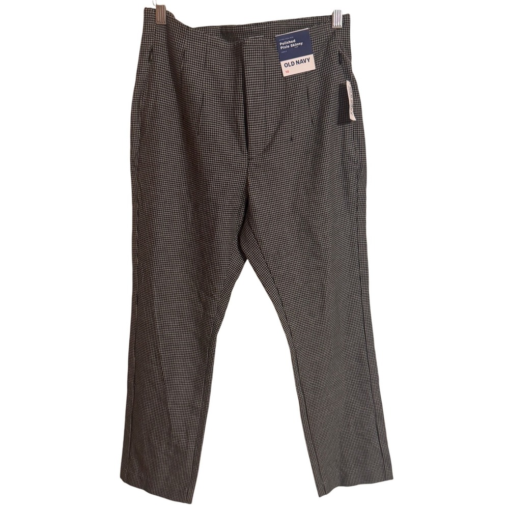 Old Navy Womens‎ NWT Polished Pixie Skinny Ankle Pants Houndstooth Size 10